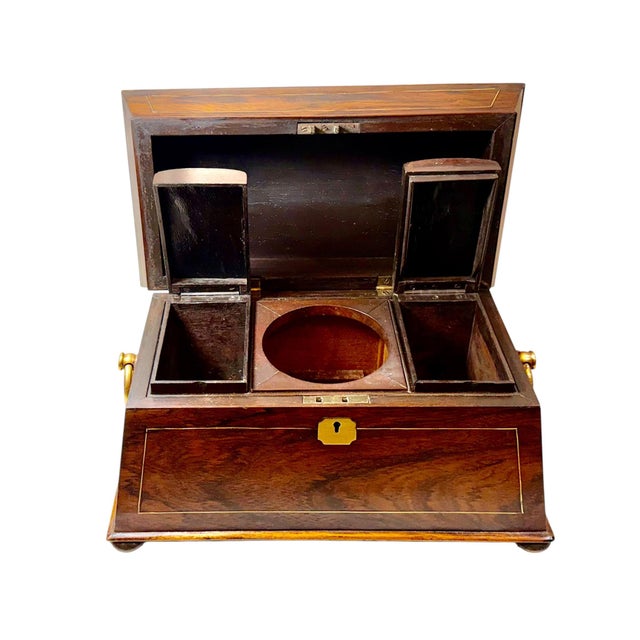 Brown Early 19th Century English Regency Tea Caddy For Sale - Image 8 of 16