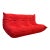 Michel Ducaroy for Ligne Roset Togo Armless Sofa, Alcantara Goya Red For Sale