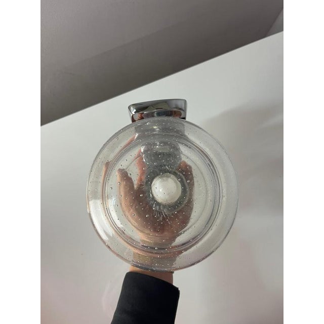 Glass Wall Lamp with Glass Insert and Chrome Finish from Novus For Sale - Image 7 of 11