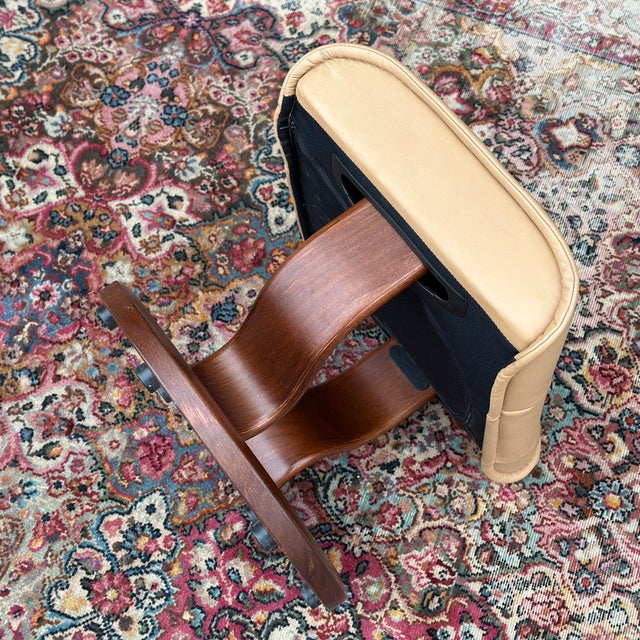 Vintage Ekornes Stressless Ottoman or Footstool in Camel Leather For Sale - Image 9 of 9