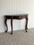 Traditional Vintage Mahogany Entry Console Table With Shaped Front and Brass Pull For Sale - Image 3 of 12