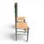 Green Vintage Rustic Farmhouse Green Ladderback Chairs With Rush Seats- A Pair For Sale - Image 8 of 15
