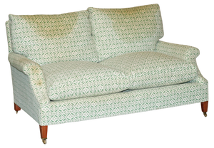 Ticking Fabric Sofa with Feather Fill Cushions from Howard & Sons Ltd