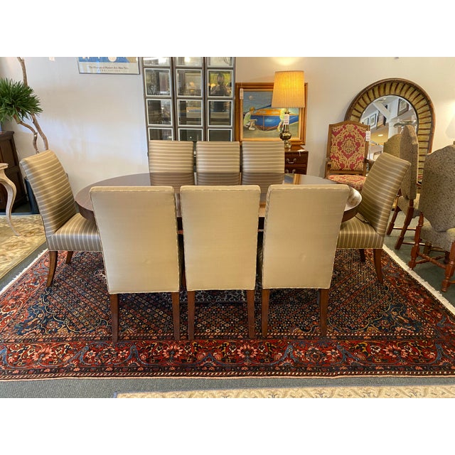 Baker Furniture Thomas Pheasant Dining Table + 8 Custom Chairs Set