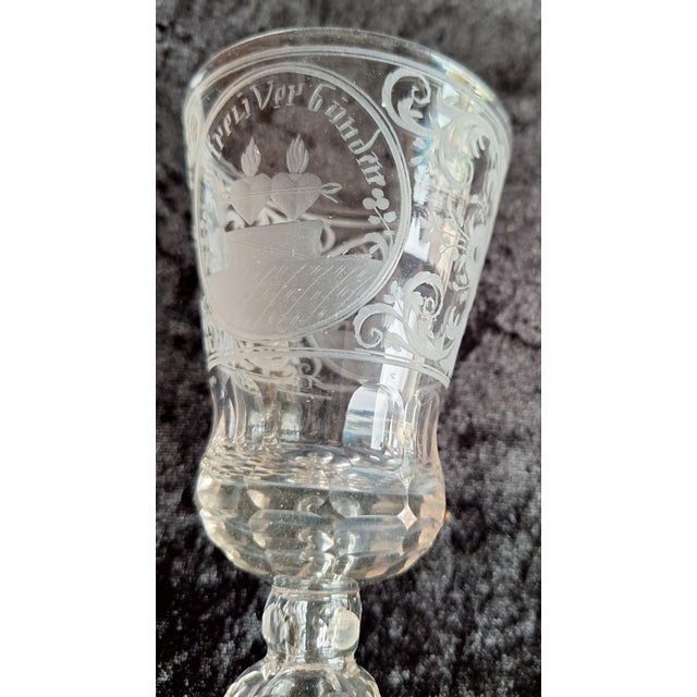 Baroque German Wedding Goblet in Cut Glass, 1750 For Sale - Image 9 of 12