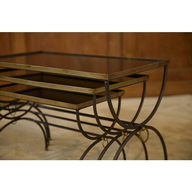 Vintage Nesting Tables by Jean Royère, 1940s, Set of 3 For Sale - Image 3 of 12