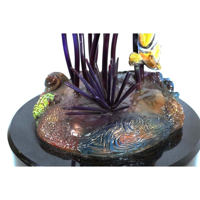 Metal J Townsend Sealife Clownfish in Coral Bronze & Ceramic Sculpture Signed 7/399 For Sale - Image 7 of 10