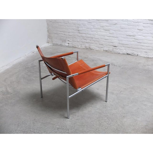 Martin Visser SZ02 Lounge Chair in Cognac Leather by Martin Visser for T Spectrum, 1960 For Sale - Image 4 of 18