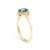 Early 21st Century 10K Yellow Gold Blue Topaz and 1/10 Cttw Diamond Halo Ring, Size 6.5 For Sale - Image 5 of 7