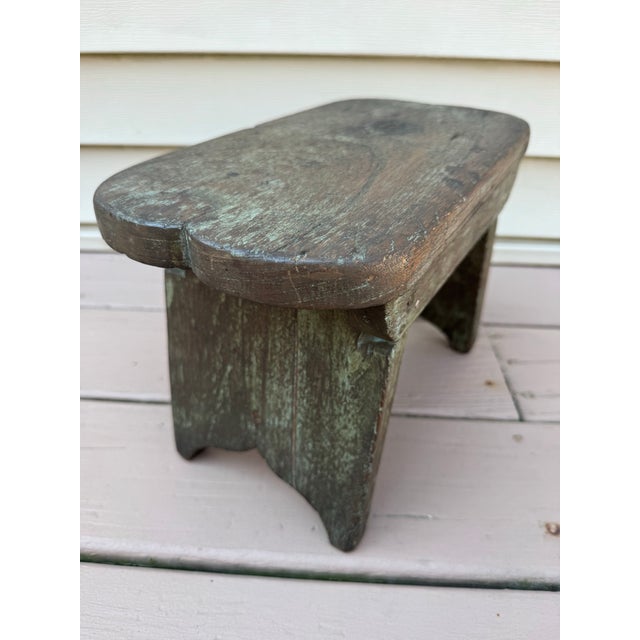 Late 19th Century Antique Petite Milking Stool, Early 1900s For Sale - Image 5 of 8