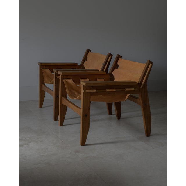 1973 Attributed to Sergio Rodrigues Kilin Armchairs in Freijo Wood & Leather by Oca, Brazil For Sale - Image 12 of 12