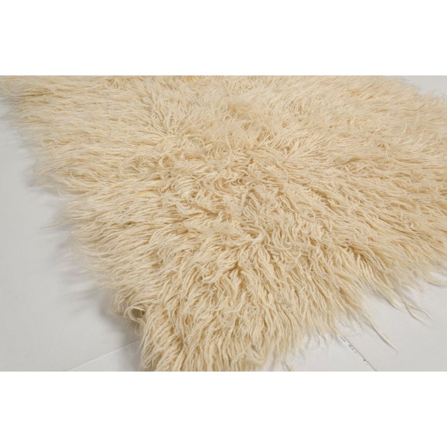 Textile Antique Small Oushak Angora Wool Rug For Sale - Image 7 of 10