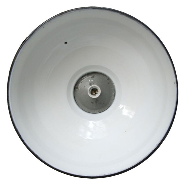 Metal Vintage Industrial Black Enamel and Iron Scissor Pendant Light, 1950s For Sale - Image 7 of 10