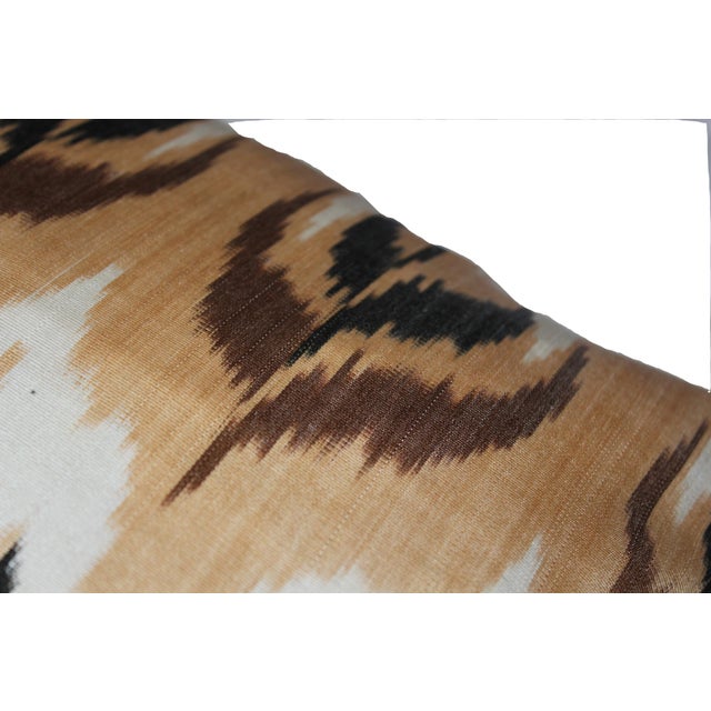 Contemporary Silk Ikat Bohemian Throw Pillow For Sale - Image 4 of 5