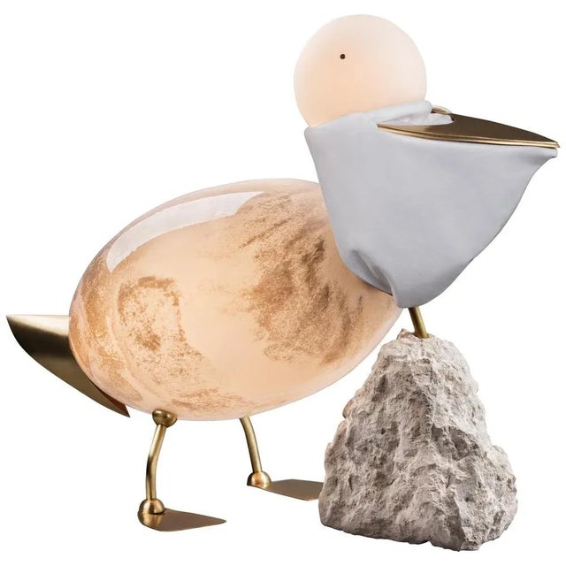 Metal Pelican Floor Lamp by Ludovic Clément D'Armont For Sale - Image 7 of 7