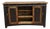 Greenview Sliding Door Distressed Black Tv Stand - 70 Inch For Sale