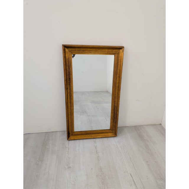 Vintage Mirror in Gilded Wooden Frame, 1970 For Sale - Image 3 of 10