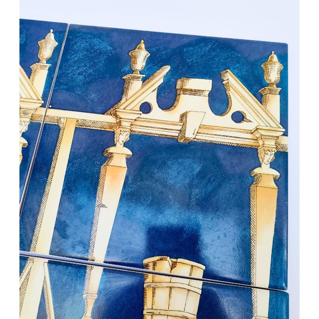 Ceramic La Casa Degli Efebi Tiles by Gio Ponti for Casa Bardelli, 1980s, Set of 4 For Sale - Image 3 of 12