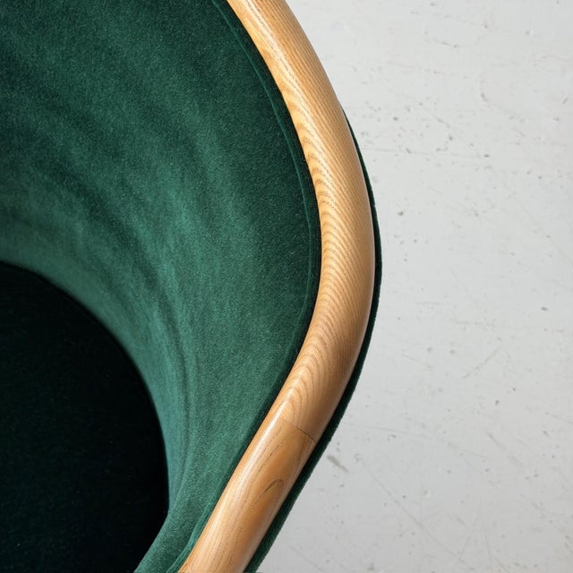 1960s Mobius Swivel Desk Chair by Ward Bennett in Mohair For Sale - Image 5 of 8