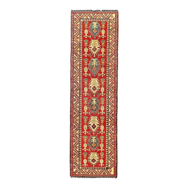 Pasargad DC Fine Hand Knotted Kazak Runner Rug For Sale