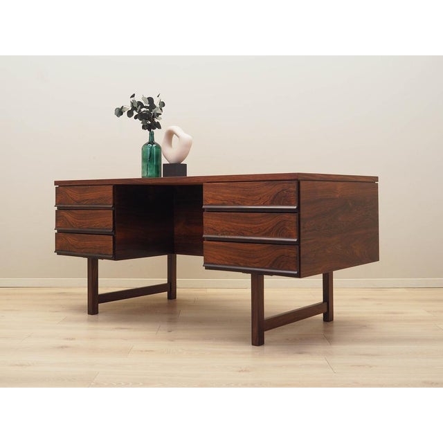 Danish Rosewood Desk, 1970s For Sale - Image 3 of 12
