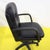 Office Chair in Black Faux Leather with Swivel Base and Wheels For Sale - Image 4 of 10