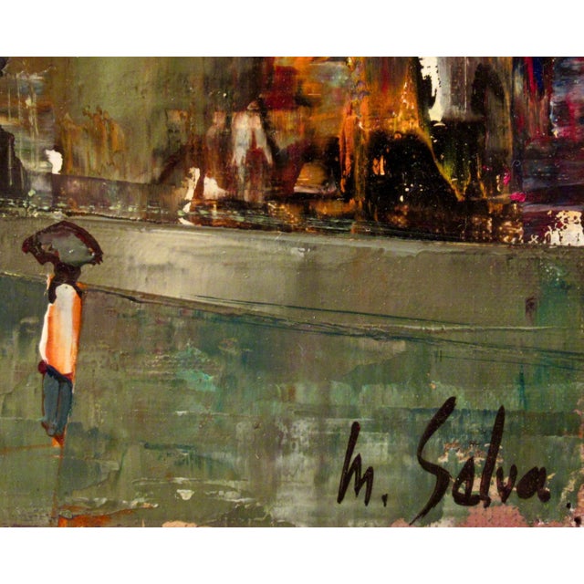 Marc Selva Rue De Paris Sous La Pluie Ii C. 1970 Painting For Sale In San Francisco - Image 6 of 7