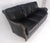 Madrid Hartwell Black Leather Sofa by Wesley Hall MINT! For Sale - Image 9 of 14