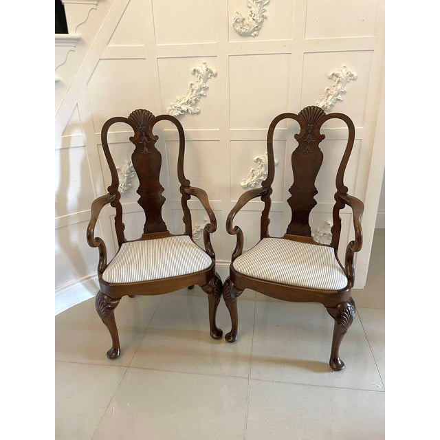 Late 19th Century Victorian Walnut Dining Chairs, 1880s, Set of 10 For Sale - Image 5 of 18