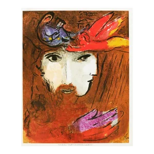 1987 After Marc Chagall "David and Bathsheba", Second Edition Full-Color Print