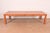 An exceptional Mid-Century Modern Parsons extension dining table in gorgeous book-matched burled olive wood By Milo...