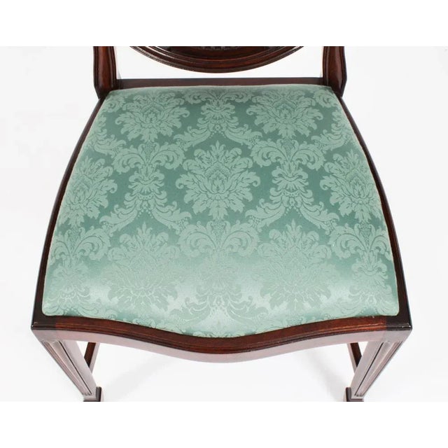 Brown Vintage Wheatsheaf Shieldback Dining Chairs, 20th Century, Set of 7 For Sale - Image 8 of 14