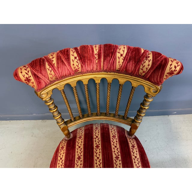 French Napoleon III Giltwood SpindleBack Chair in the Louis XVI Taste Circa 1870 For Sale - Image 13 of 15
