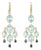 Nina Zhou Aquamarine Sapphire Diamond Chandelier Drop Earrings in 14k Gold - A Pair For Sale