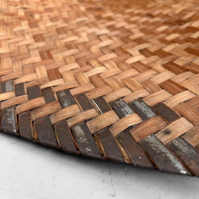 Shōwa Japanese Furuimi Woven Harvest Basket, 1950s For Sale - Image 6 of 12