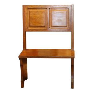 Vintage Italian Modern High Back Bench in Wood, 1950s