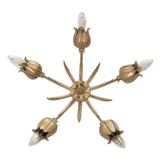 Brass Tulip Ceiling Lamp from Koch & Sons, 1960s For Sale
