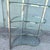 Postmodern Sculpted Brushed Metal Etagere/Bookshelf With Tear Drop Glass Shelves For Sale - Image 11 of 12