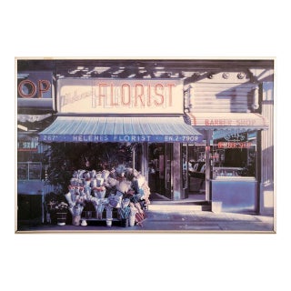 Richard Estes Helene’s Florist Contemporary Photorealist Offset Lithograph For Sale