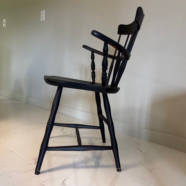 1930s Nichols & Stone Co Comb Back Arm Chairs (Two) For Sale In Nashville - Image 6 of 10