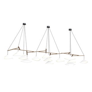 Emily Group of Thirteen Pendant Light in White Semi-Matte by Daniel Becker for Moss Objects For Sale