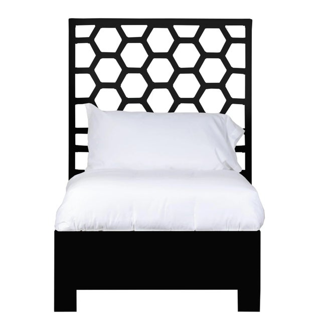 Wood Honeycomb Bed Twin - Black For Sale - Image 7 of 7