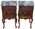 Antique Italian Walnut and Marble Bedside Tables, 1920s, Set of 2 For Sale - Image 10 of 10
