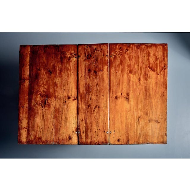 Brown Swedish Table in Pine with Folding Leaves, 1920s For Sale - Image 8 of 14