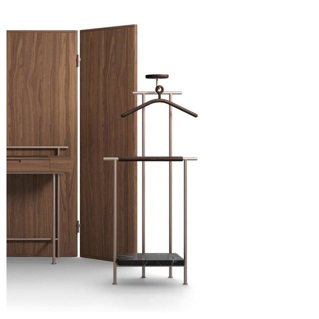 Wood Vanity Table Set by Neri & Hu for Cassina, Set of 2 For Sale - Image 7 of 13