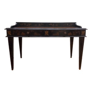Century Furniture Monarch Collection Waxed Chinoiserie Writing Desk With Storage For Sale