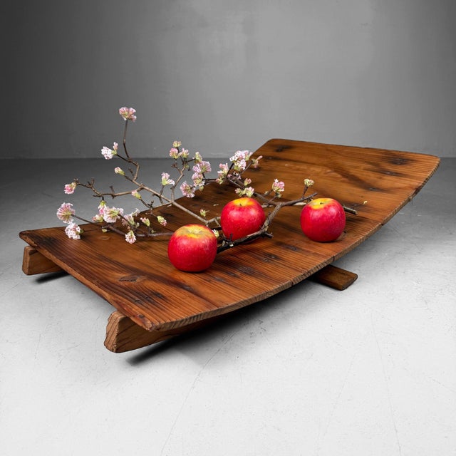 Japanese Wabi-Sabi Wooden Sugi Plateau, 1930s For Sale - Image 13 of 13