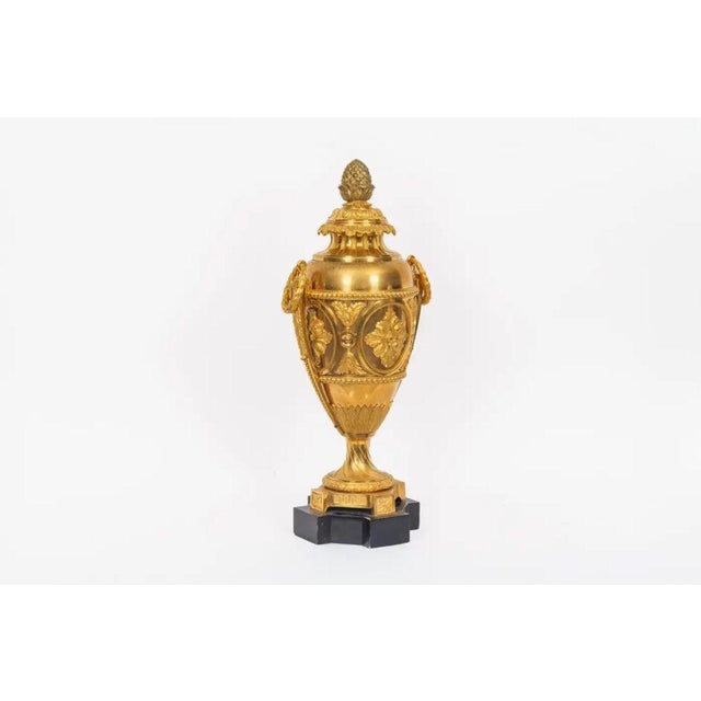 French A Magnificent Pair of French Louis XVI Style Ormolu Vases For Sale - Image 3 of 12