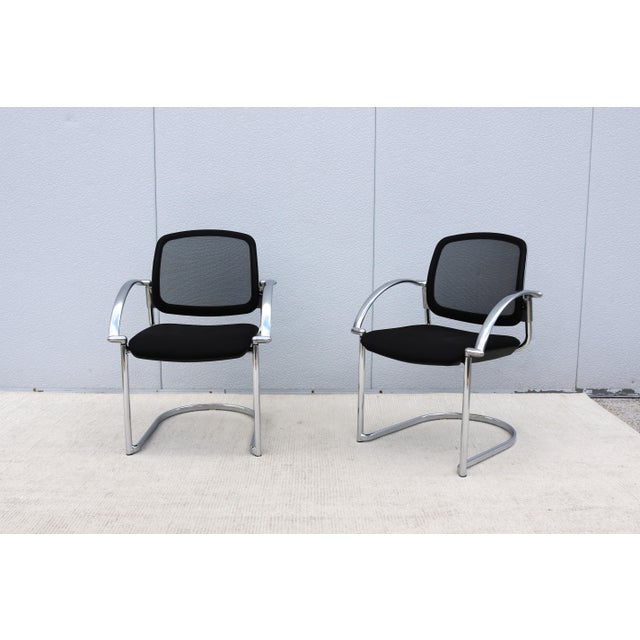 Contemporary Modern Minimalist Topstar Open 30 Stacking Guest Chairs Made in Germany - A Pair For Sale - Image 3 of 18