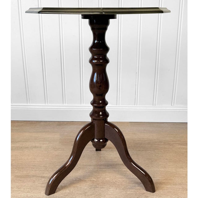 Vintage Italian Rococo Floral Marquetry Fruitwood Octagonal Side Table For Sale - Image 6 of 9